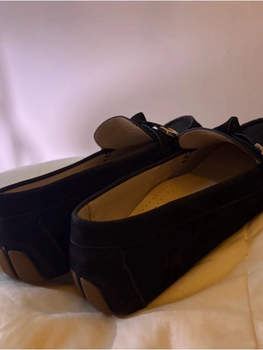 Classic Black Suede Cole Haan Women's Loafers